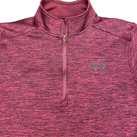 Under armour Sweatshirt Men's Medium Burgundy Loose Fit Coldgear Activewear - Picture 8 of 11